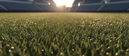 Close up of a football pitch